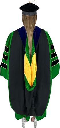 Doctoral Graduation PhD Hood Academic Regalia Deluxe Doctorate Hood for PhD, EdD, JD | Custom Degree Color & Velvet Lining