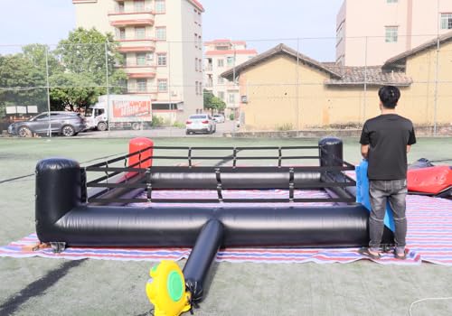 Nadmuchiwany ring bokserski, boisko do gry w turnieje z PVC klasy komercyjnej z dmuchawą na imprezy plenerowe, festiwale, team building i rodzinną zabawę, w zestawie bezpieczne kołki do mocowania na