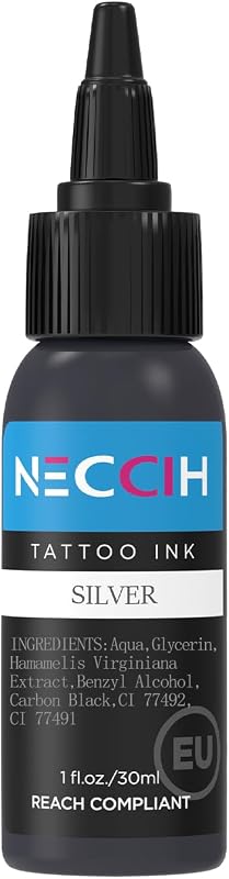 Tinta para tatuagem FAMISOO Silver, 30 mL, 1 frasco