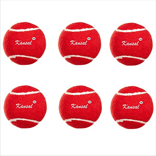 Kansal Light Weight Cricket Tennis Ball, Rubber Ball for Cricket Training, Tennis Training Balls Pack of 3, 6, 12 Balls (Red, Pack of 6 Tennis Balls) (B08NYMDC3M) Amazon Price History, Amazon Price Tracker