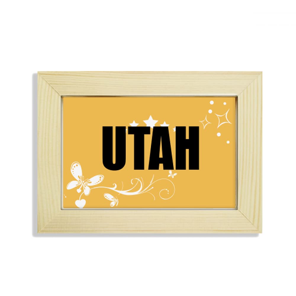 Marco de madera de fotos de flores pintura de Utah Estados Unidos escritorio y mesa