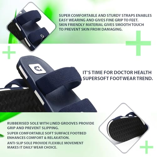 Image of DOCTOR HEALTH SUPER SOFT Tan Slipper for Mens Diabetic & Comfortable || Skid Resistant Flip-Flop & Sliders for Mens
