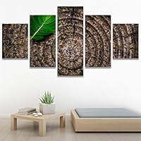 SIGNWIN 5 Panel Canvas Wall Art Modern Art Abstract Brushstroke Closeup Digital Art Minimalism Minimalist Multicolor Pastel for Home Decorations Ready to Hang - 60