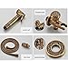Bidet Sprayer for Toilet, Antique Brass Handheld Sprayer with Hose Wall Mounted Baby Diaper Cloth Washer and Shower Sprayer for Pet,Bronze,A