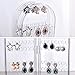 JIPINSONA Earring Holder Jewelry Display Foldable Acrylic Earring, Necklace Holder 3 Folds Lucency Earring Display (Lucency)