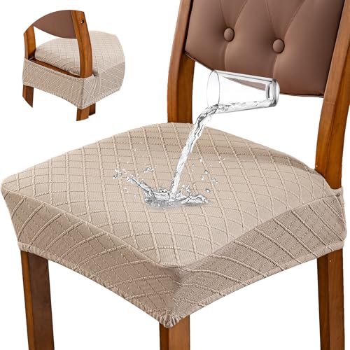 Image of Genina Waterproof Seat Covers for Dining Room Chair Covers,No Rear Covers
