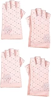 Hemoton 2 Pares De Luvas De Unhas Luvas Sem Dedos Luvas De Verão Luvas De Sol Luvas De Verão Ao Ar Livre Luvas De Secador De Lâmpada Luvas Anti UV Luvas De Condução Luvas De