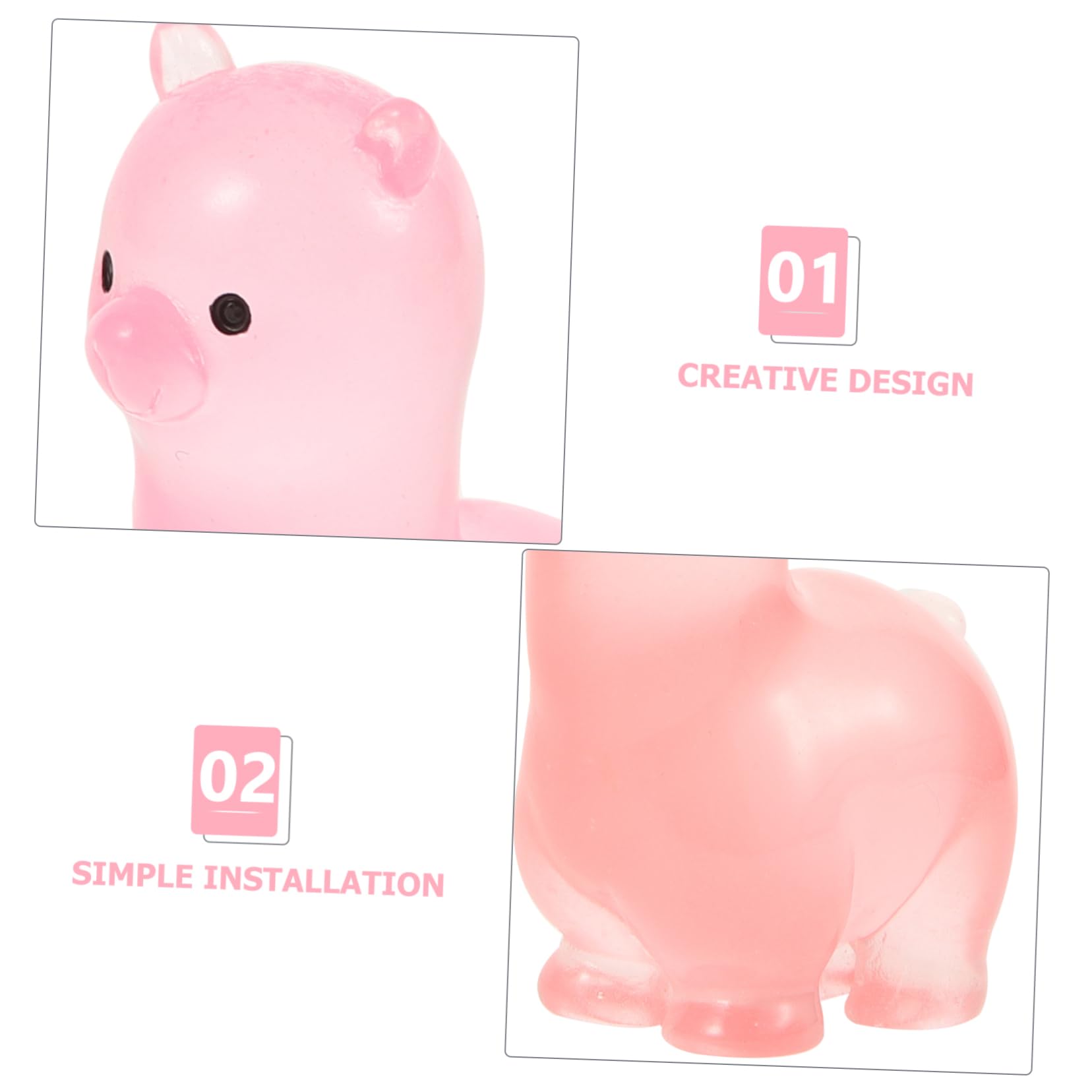 Didiseaon Mini Alpaca Resin Figurines: Luminous Miniature Glow in the Dark Statue Tiny Animal Cake Topper for Fairy Garden Dollhouse Decor and Landscape 12 PCS - Image 2