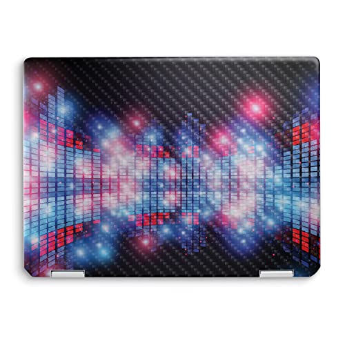 Image of MightySkins Carbon Fiber Skin Compatible with HP Spectre x360 14 inch (2022) Full Wrap Kit - Neon Eq | Protective, Durable Textured Carbon Fiber Finish | Easy to Apply | Made in The USA