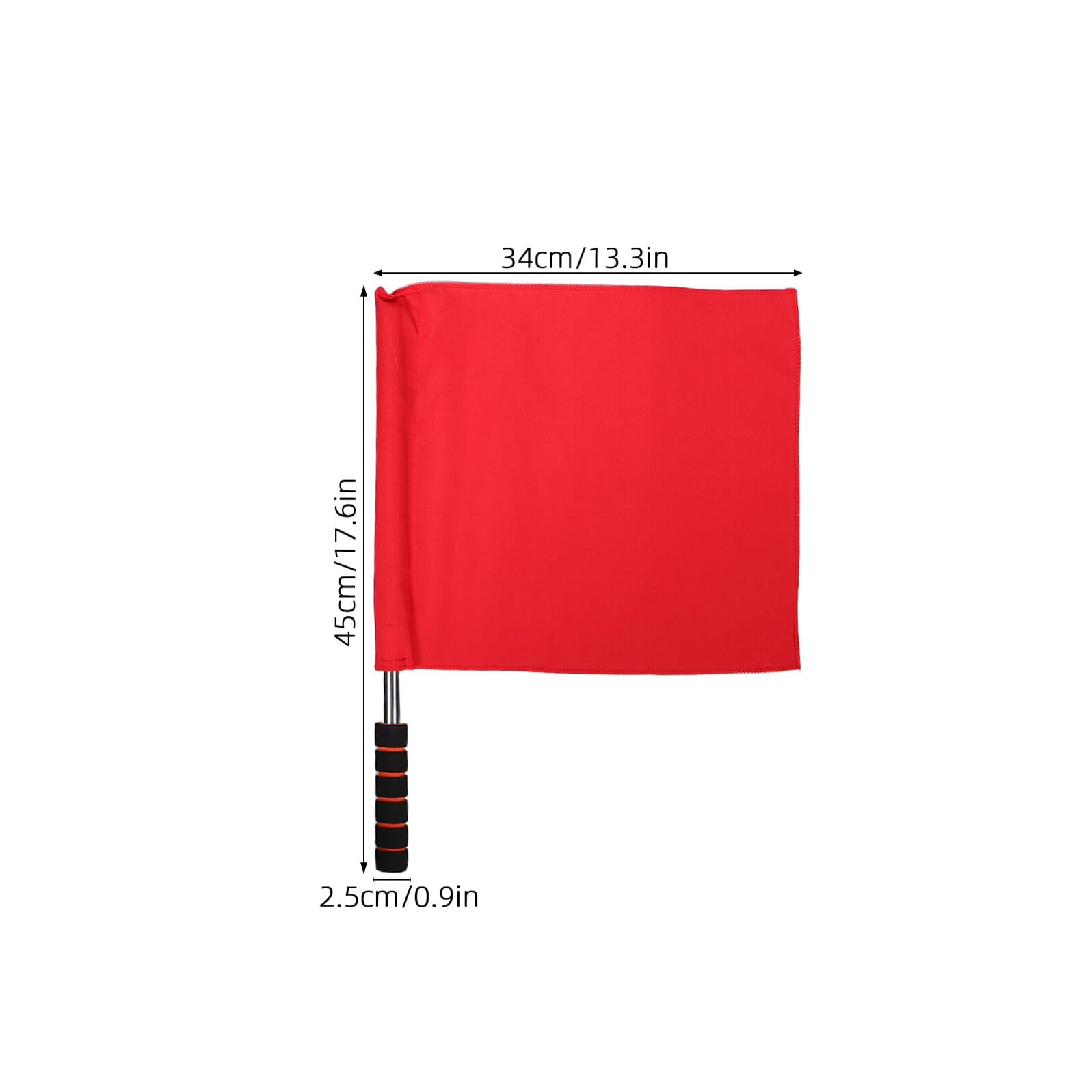 Toyvian 8 piezas Banderas Árbitro Multicolor con Mango Acero Inoxidable Señalización Ligera para Fútbol y Voleibol Kit Señales Mano para Juez Línea