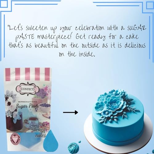 Image of Confect Superhero Blue Sugar Paste Fondant | Chefs Choice for Cake Decorating, Sculpting & Holiday Baking | Vegan, Gluten-Free, Nut-Free, Palm Oil-Free - 1 Kg