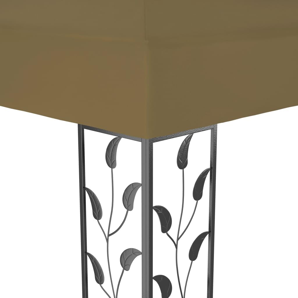 Pawilon z podwójnym dachem, 3 x 4 m, kolor taupe, stal malowana proszkowo, poliester 180 g/m² z powłoką PA, namiot ogrodowy na imprezę, grillowanie, wesele, ochrona na zewnątrz i zapewnia