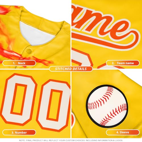 KXK Custom Baseball Jersey Button Down Shirt Personalized Sports Uniform Stitched Name Number for Men Women Youth miniatura 3