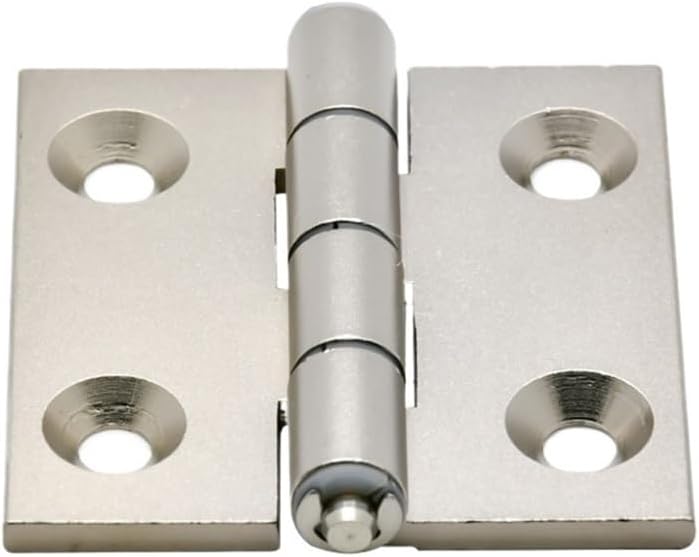 1Pc Flat Dust-Free Butterfly Hinges for Doors, Cabinets - A6063S-T5, Electroless Nickel Plating, Light Load Tapered Bore Type(DJLG-47A)