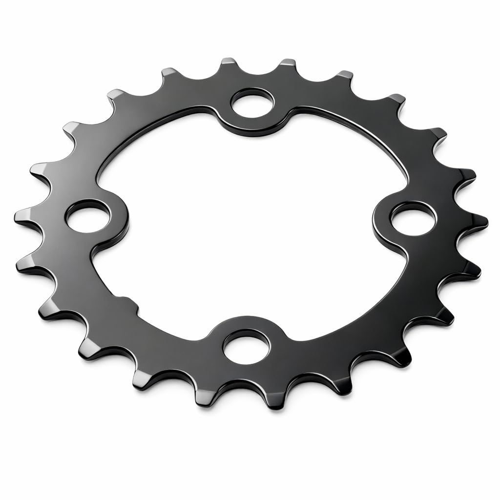 Alomejor Plato de Bicicleta para Montaña – Corona de Acero al Carbono 22T, 64mm BCD, Compatible con Transmisiones de 8, 9 y 10 Velocidades, Ideal para Cambio y