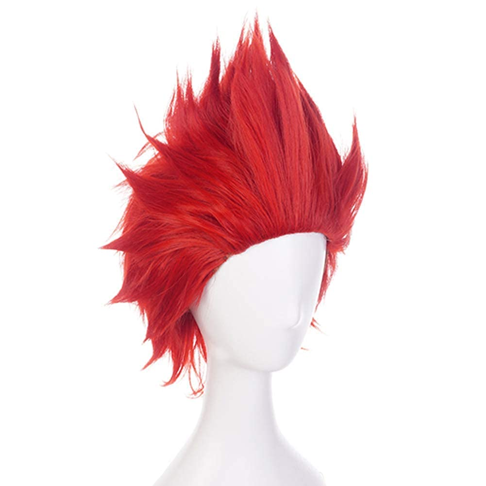 LeMarnia Red Short Anime Cosplay Wig Kirishima Eijiro Halloween Party Wig, 28 cm - Image 4