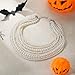 EVER FAITH Vintage Layered Faux Pearls Strand Necklace for Women, 1920s Cosply Themed Party Accessories Multi-Strand Simulated Pearl Bib Collar Statement Necklaces for Prom
