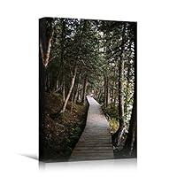 Canvas Wall Art Green Forest Dramatic Forest Landscape Living Room Multicolor Photography Rustic - 12x18 inches