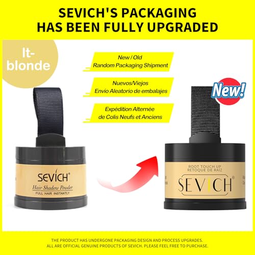 Image of Sevich Hairline Powder, Gray Root Touch Up, Sweatproof, Light Blonde