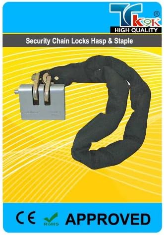 TK9K® - Security Chain Locks Hasp & Staple Heavy Duty 50mm x 180mm