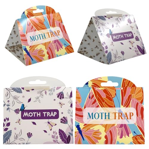 Meanju Avispas Ichneumon contra polillas de los Alimentos y polillas de la Ropa 6 Piezas, Trampa para polillas de los Alimentos, Trampa para polillas 2 en 1