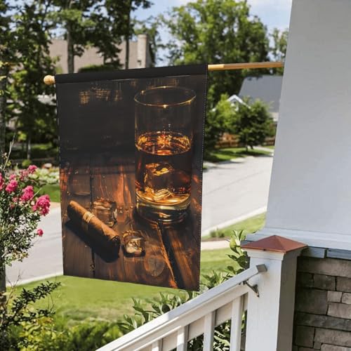 Drapeau de jardin cigare whisky décoration extérieure double face polyester - 6
