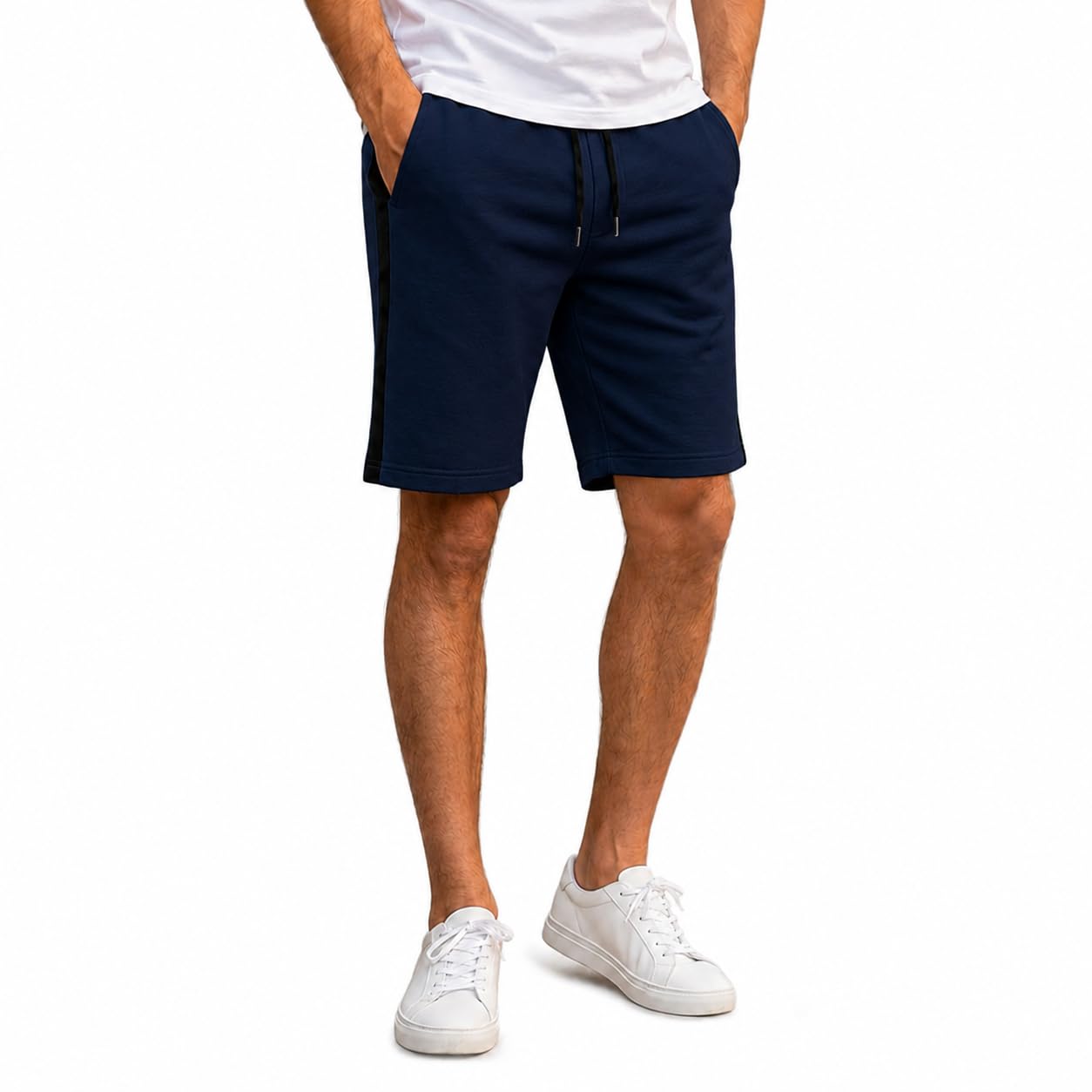 krescent Men Cotton Hosiery Shorts | Soft & Breathable Fabric | Elastic Waist with Drawstring | 2 Side Pockets, Casual & Lounge Shorts for Men-picture-16