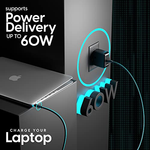 Talk Works Usb C To Usb C Cable 6Ft Android Phone Charger Heavy Duty Pd Type C Fast Charging Power Delivery Cord For Samsung Galaxy S21 / S20 / S10 / S9 / S8, For Apple Macbook, Ipad Pro - Black #TOP2