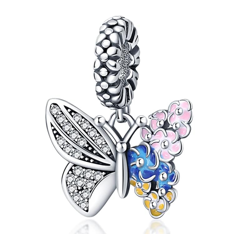 MICOO 925 Sterling Silver Charms for Bracelets and Necklace,Butterfly Music Dangle Pendants Beads Charms Jewelry Gift for Women,Fit Pandora European Bracelets