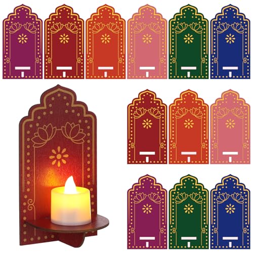 Yerliker 12 Pack Diwali Wall Decor for Home Lotus...