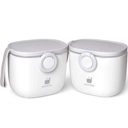 Termichy Dispensador de fórmula para bebés, contenedor dispensador de fórmula portátil con cuchara y asa de transporte para viajes actividades al