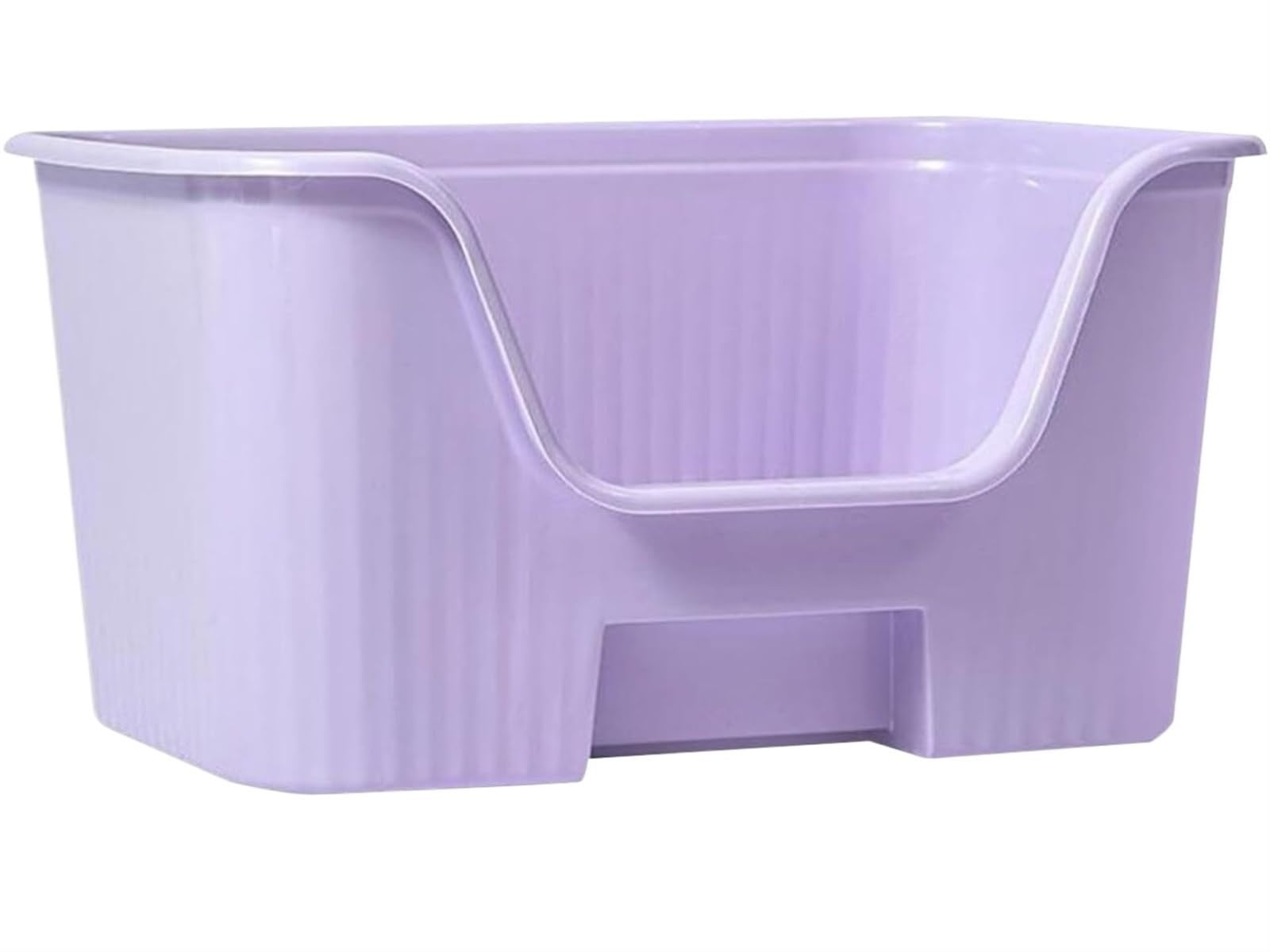 Katzentoilette Katzenklo Katzentoiletten Mit Hohen Seiten, Offene Katzentoilette, Katzenstreu Mit Erhöhten Kanten Für Den Innenbereich Reisetoilette Katze(Purple)