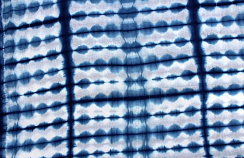Handicraftofpinkcity Tissu indigo fait à la main en Inde - Tissu batik - Tissu en coton - Bleu indigo - 5 m Cover