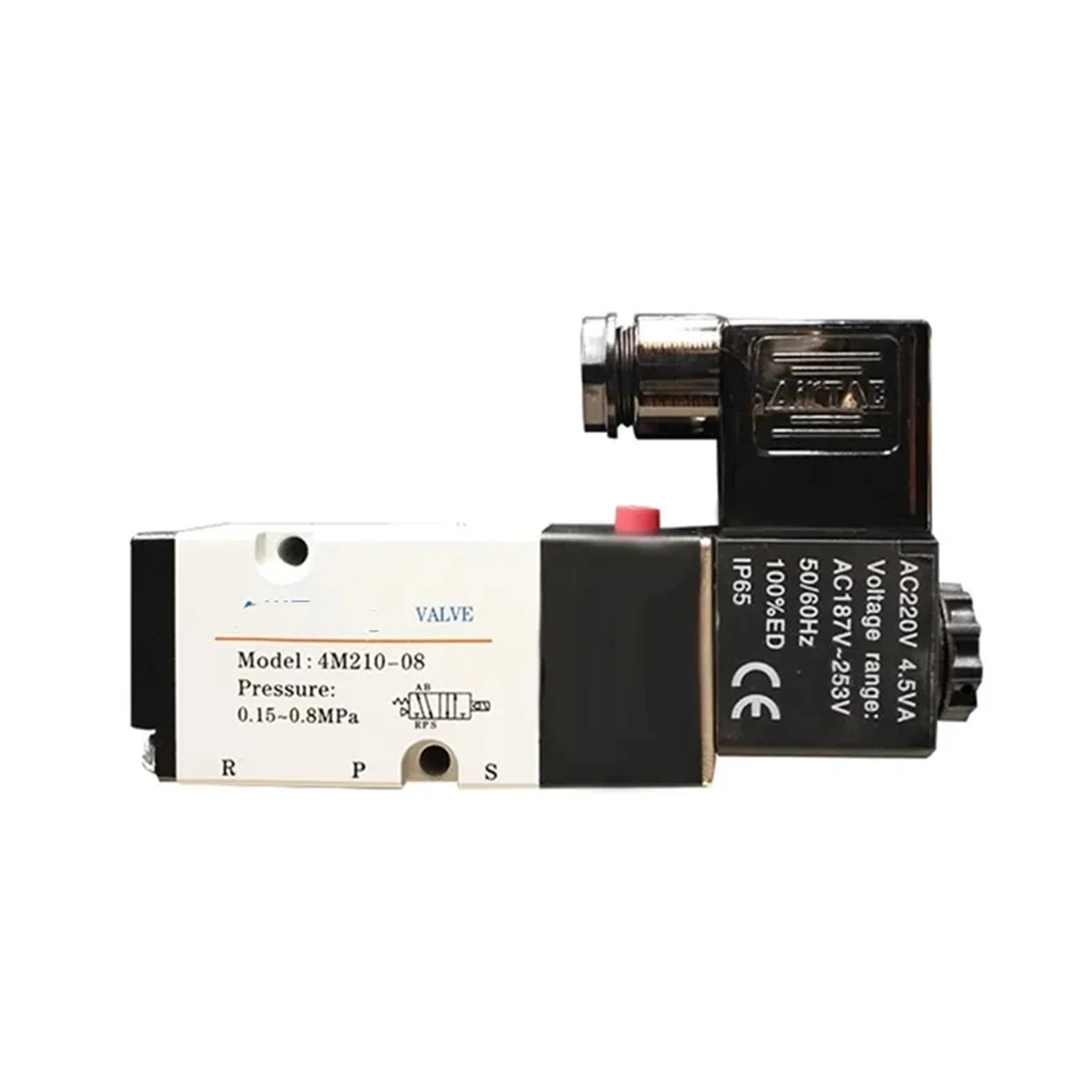 1 szt. 4M210-08 4M310-10 4M410-15 Elektryczny zawór elektromagnetyczny pięciokierunkowy sterujący 3-pozycyjny zawór powietrzny 2 (4m210-08 Only Valve, 5V)