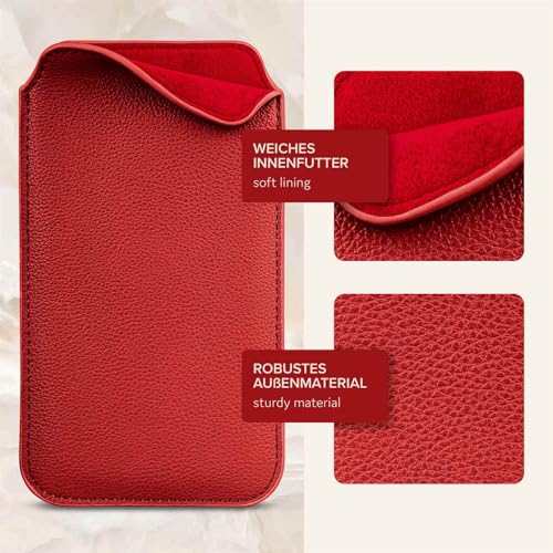 Pochette Samsung S24 Plus rouge style chic pour sorties et bureau