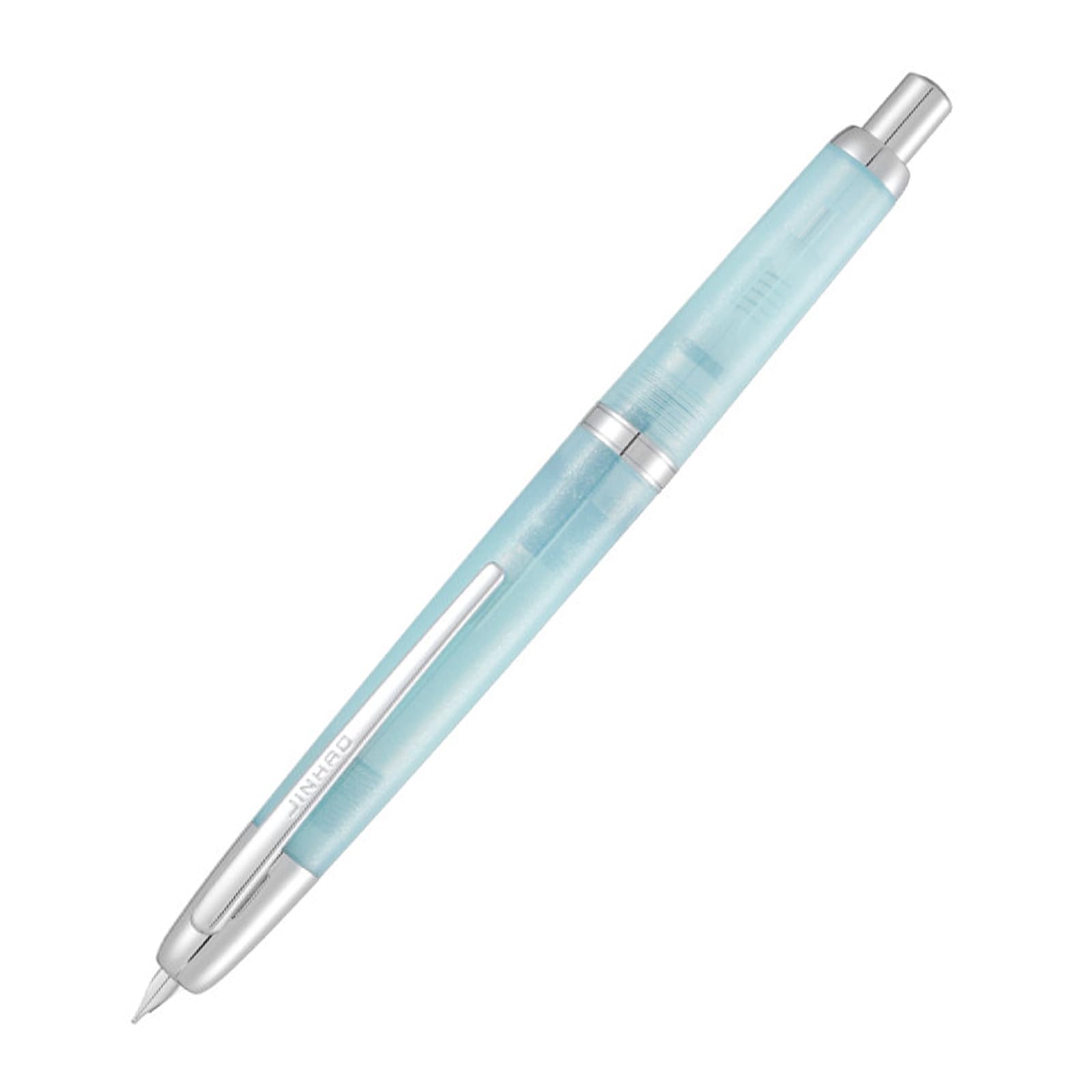 JINHAO 20 Ice Blue Resin Press Fountain Pen EF Nib Writing Ink Pen with Converter School Office Stationery Gift