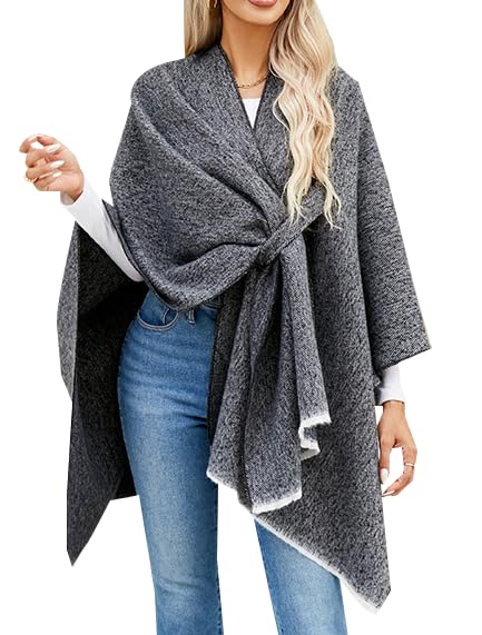 Women's Shawls Wrap Poncho Soft Capes Open Front Cardigan Large Blanket Wraps Shawl Knitted Cloak Cardigan Warm2