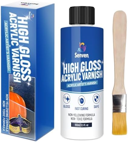 High Gloss Varnish for Acrylic Painting Clear Coat for Acrylic Pa...