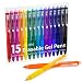 Erasable Gel Pens, 15 Colors Lineon Retractable Erasable Pens Clicker, Fine Point, Make Mistakes Disappear, Assorted Color Inks for Drawing Writing Planner and Crossword Puzzles