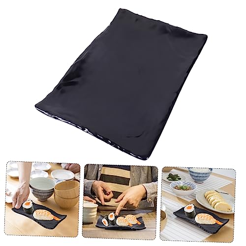 Plato japonés INOOMP estilo sushi negro reutilizable miniatura 5