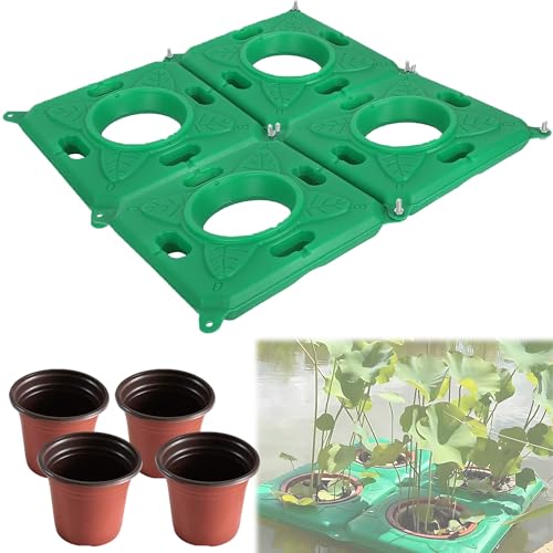 WSNDM 4PCS Floating Pond Flowerpot, Square Floating Pond Planter Basket, Decorative Hydroponic Island Garden For Aquatic Plants, Pond Islands Flower Pot And Water Features, Plastic Plant Baskets