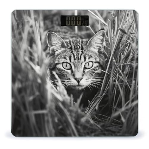 Báscula digital de baño con pantalla LCD y vidrio templado miniatura 1
