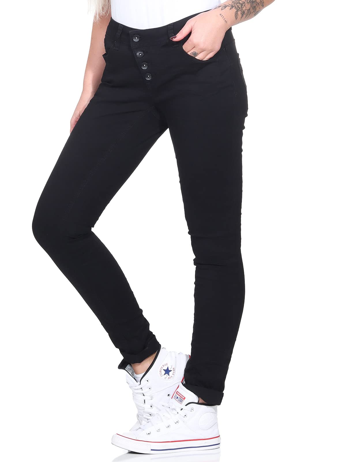 Buena Vista Jeans Hosen Damen - Malibu - Stretch Twill - Black - schwarz - Gr.
