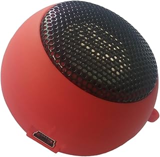 Mikikit USB Charging Audio Computer Soundbar for Desktop Wired Speakers PC Speakers for Desktop Portable Stereo Mini Wired Speaker Portable Loudspeaker Abs Red Desktop External Speaker USB