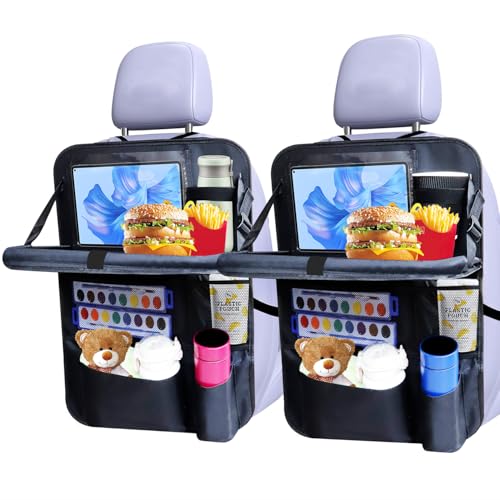 rzoixuur Backseat car organizer(2-Pack),9 storage pockets, car organizer with tablet holder,Car travel essentials for long trips,Car organizers and storage
