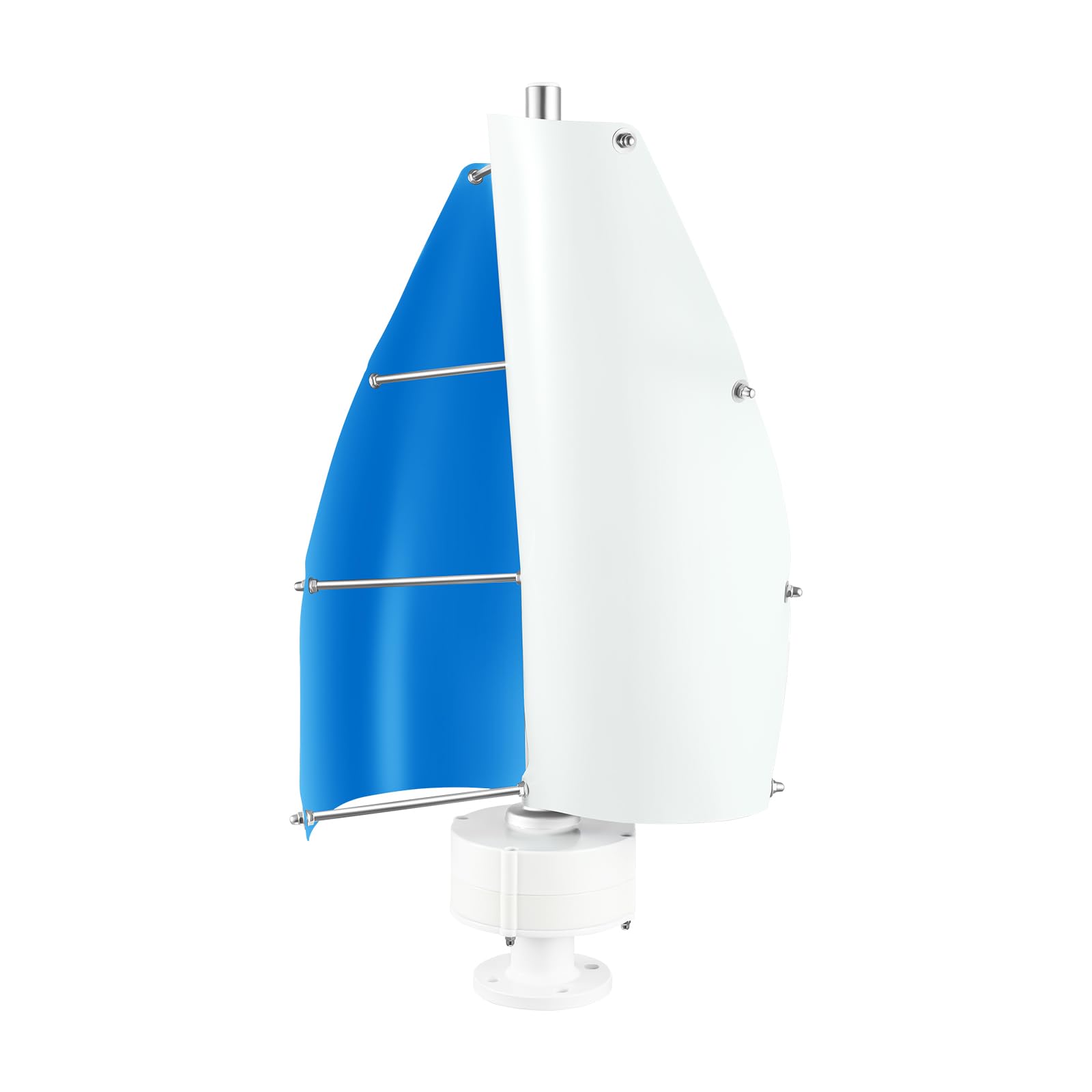 OUKANING Turbina de viento (100 W, con imán permanente, blanco y azul, 24 V)