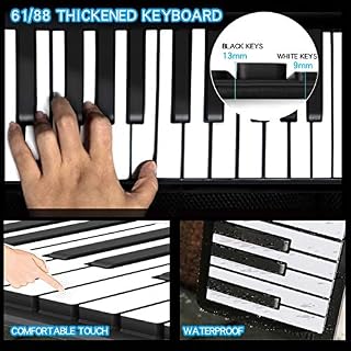YONGCHY Mini Clavier Piano, 88-Key Main Piano Roll Piano Portable Deux Haut-Parleurs Bluetooth Support Connexion Intégré Batterie Rechargeable Au Lithium Pliant Clavier De Piano - Les Beatles, Paul McCartney, John Lennon, RIngo Starr, George Harrison YONGCHY Mini Clavier Piano, 88-Key Main Piano Roll Piano Portable Deux Haut-Parleurs Bluetooth Support Connexion Intégré Batterie Rechargeable Au Lithium Pliant Clavier De Piano – Image 2