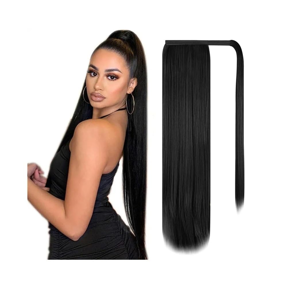 Kobiety Przedłużanie ogona końskiego Włosów Ludzkich Włosów Długie proste Remy Przedłużanie włosów Naturalny kolor Malezyjski Remy Hair Clip on Przedłużanie Włosów Sztuk Codzienne użytkowanie(
