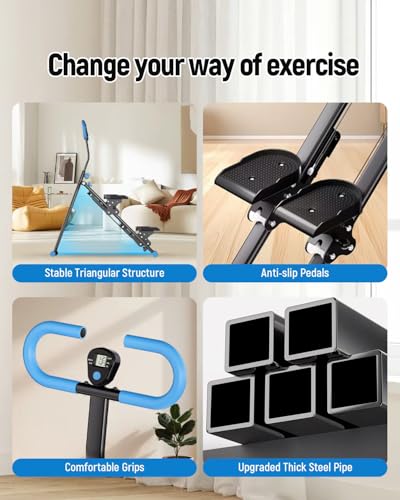 Image of Stair Stepper for Home, Folding Stair Climber with LCD Monitor, Quiet Cardio Machine for Full Body Workout & Glute Training, 300LB Capacity