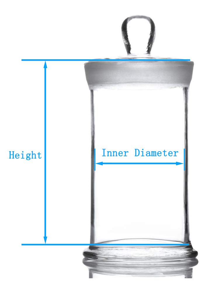 DONLAB MDA045120 Glass 45x120mm Specimen Jar with Lid, Dia. 45mm, Height 120mm